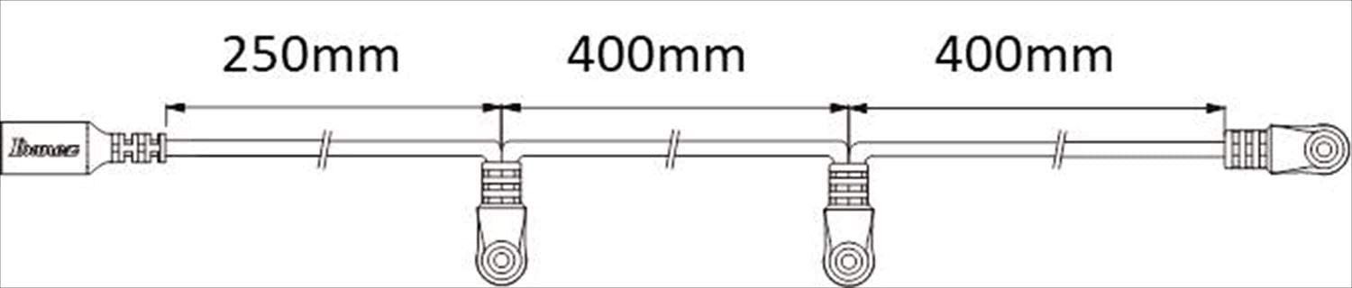 Ibanez DC301L Verrteilerkabel für 3 Effektgeräte