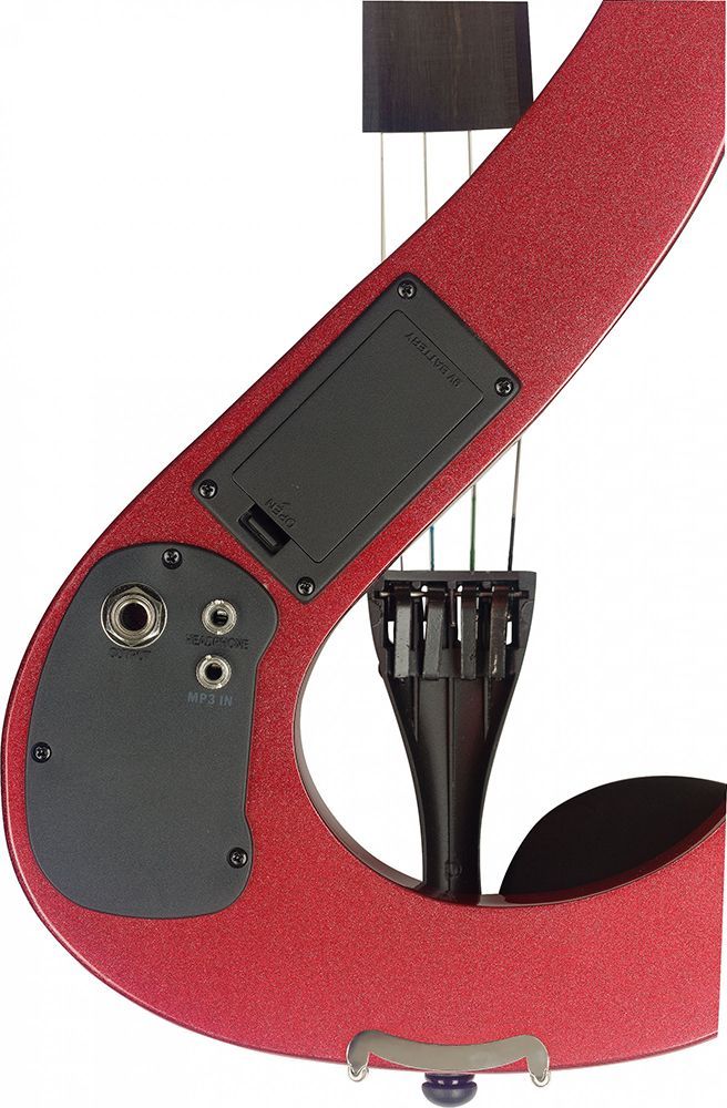 Stagg E-Violine EVN 4/4 MRD rot metallic incl. Etui, Bogen, Kopfhörer, ...
