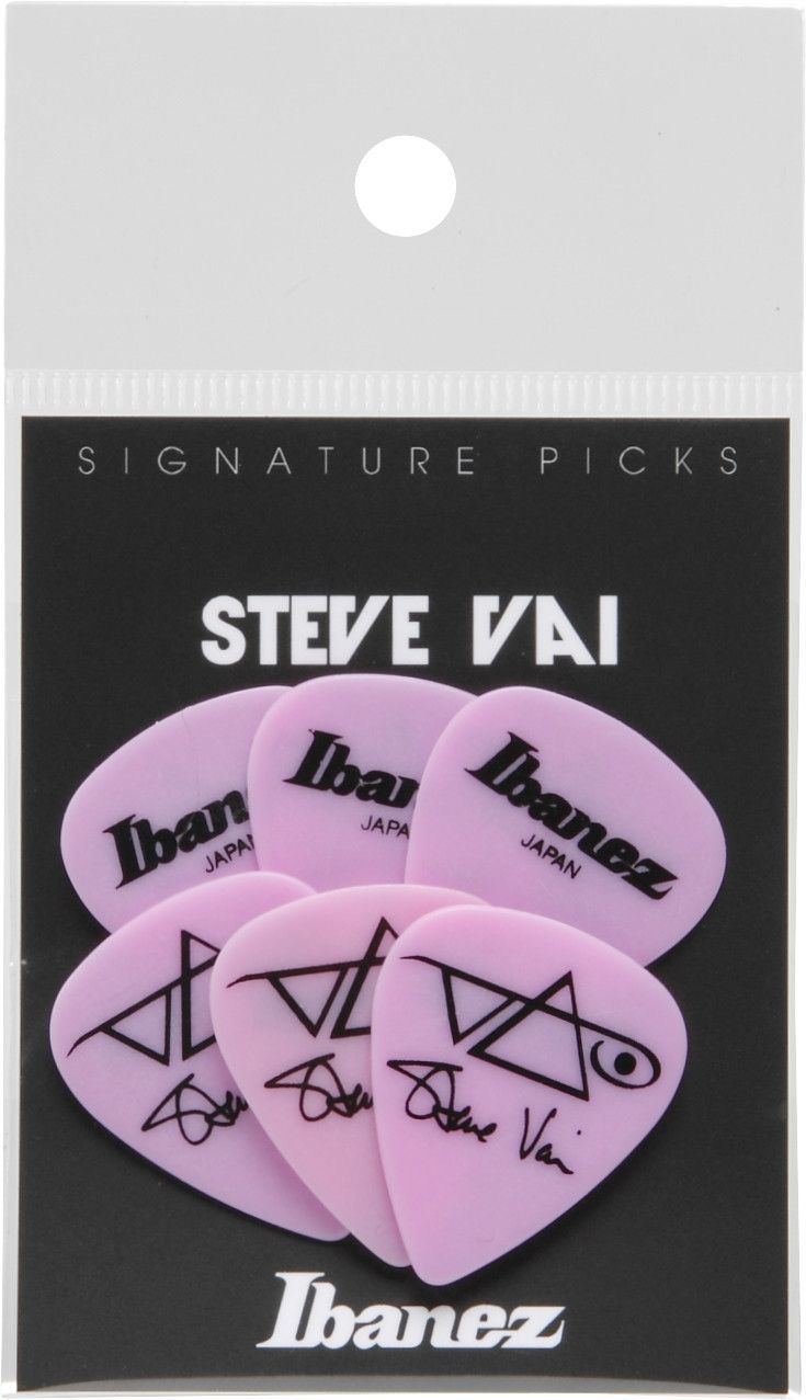 Ibanez Steve Vai Guitar-Pick Pink 6er Pack Polyacetal Picks Heavy 1mm