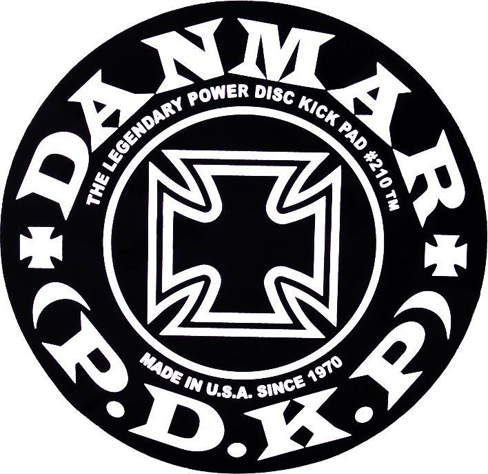 DANMAR 210IC Power Disk Kick Pad "Iron Cross" single pedal