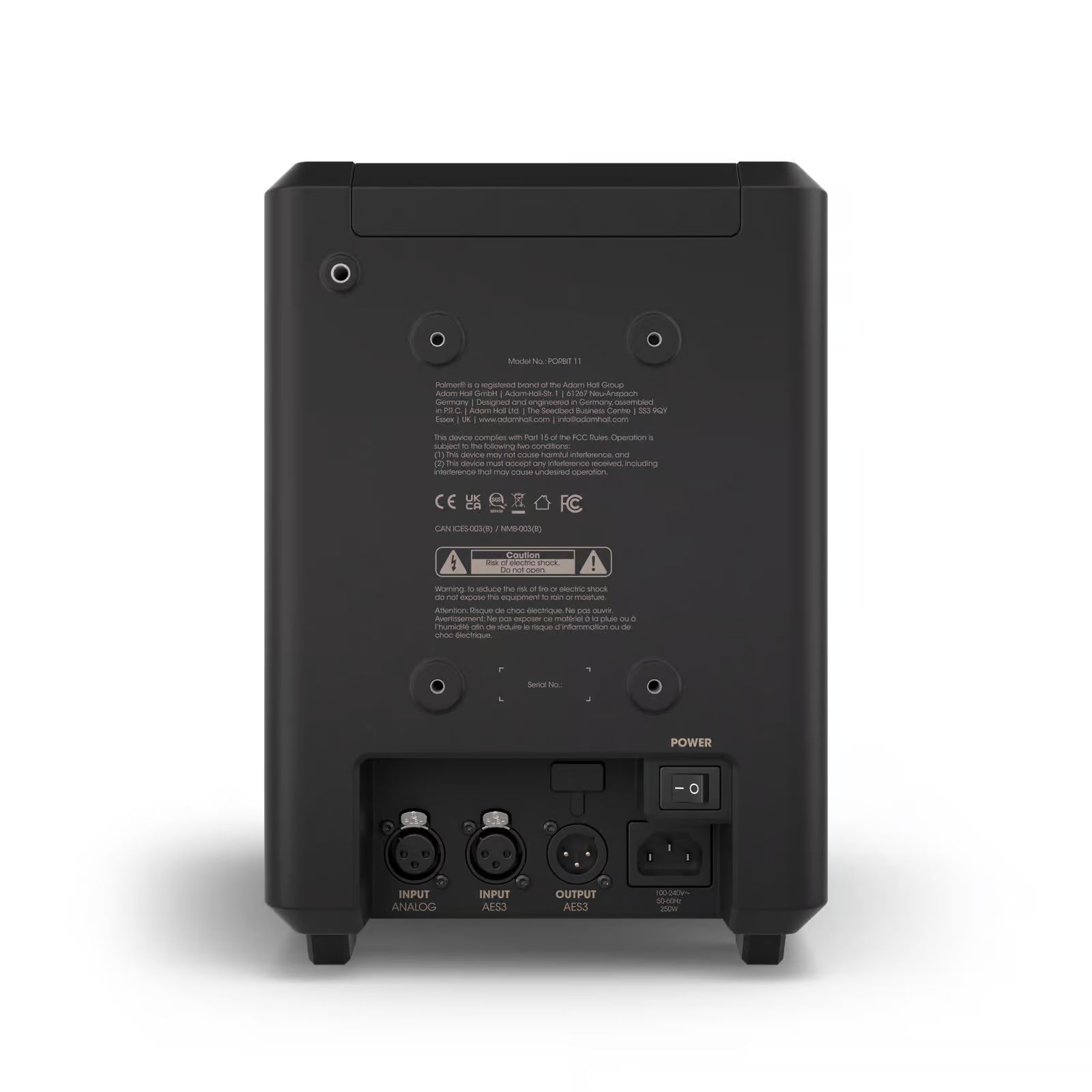 Palmer ORBIT 11 Aktiver koaxialer 3-Wege-Studiomonitor, 400 Watt RMS_00054646_