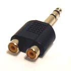 Festadapter 6,3mm Stereoklinkenstecker  2x CinchBuchse_00000663_