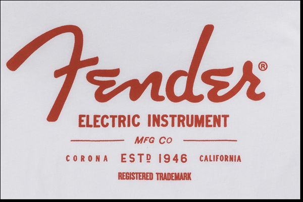Fender® Electric Instruments Men's T-Shirt White XXL