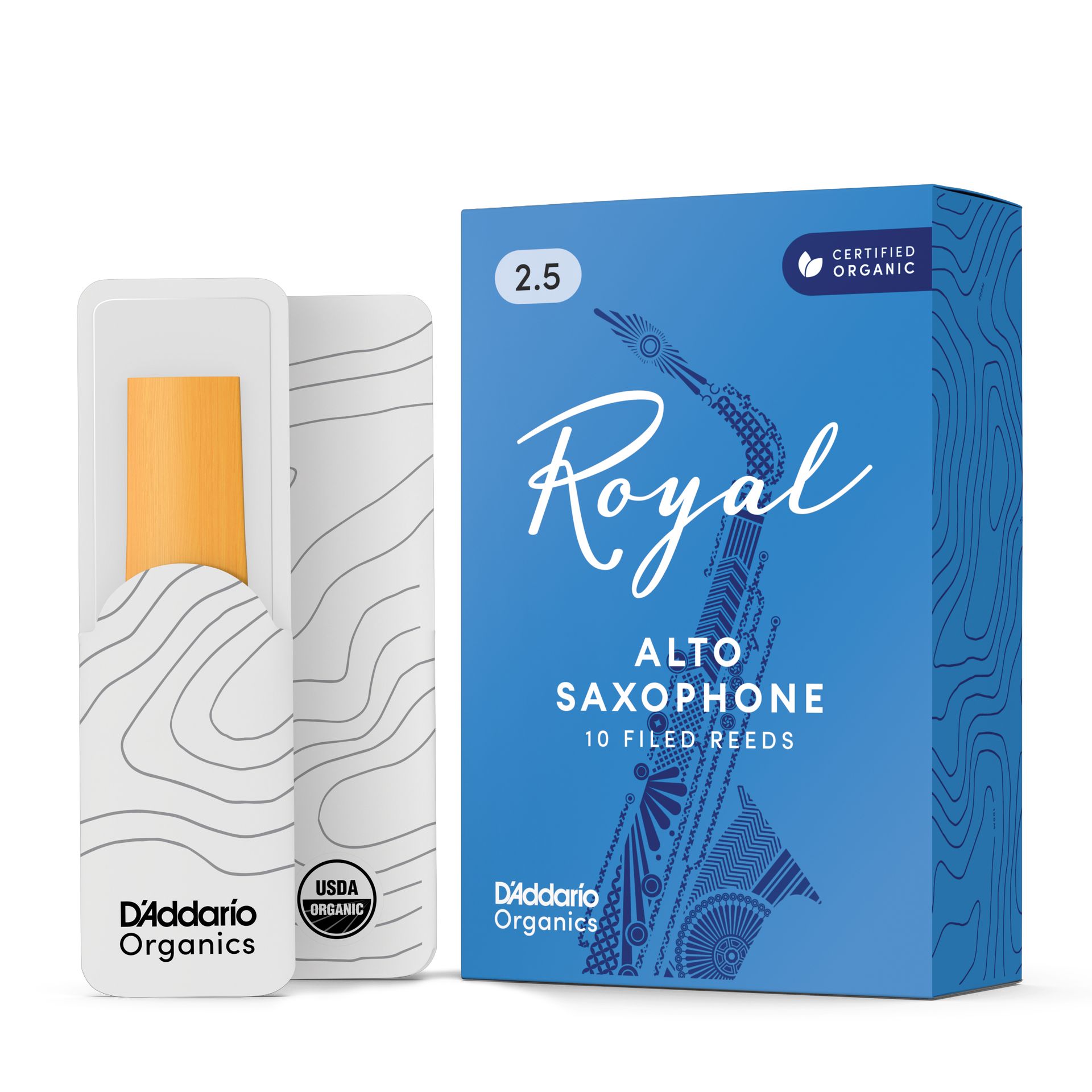 D´Addario Woodwinds 2,5 Rico Royal Altsaxophon Blatt 