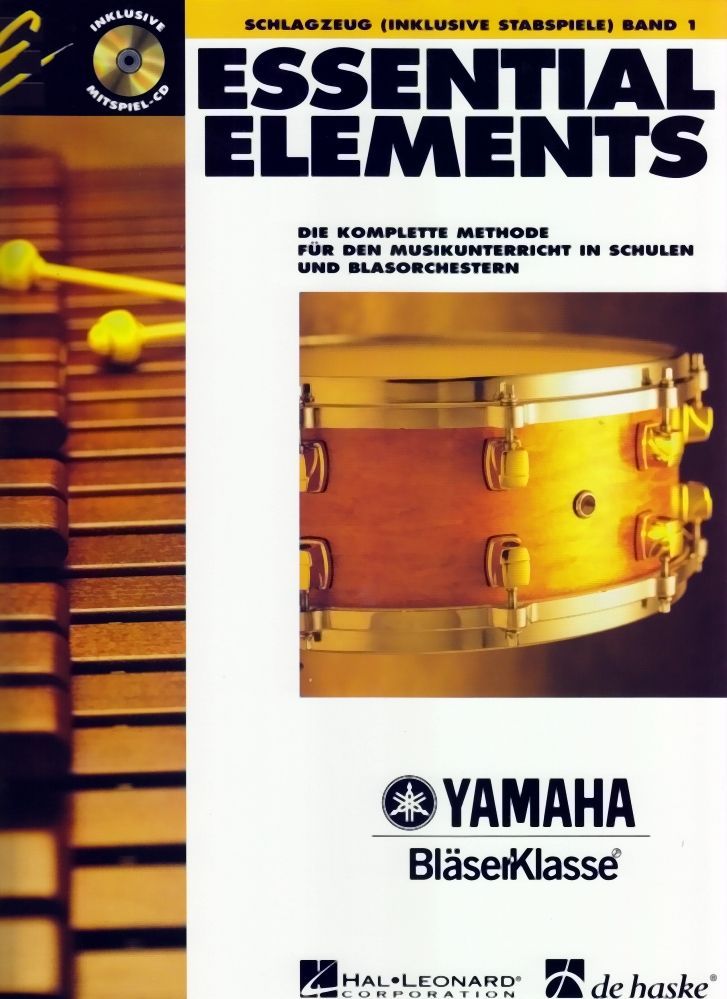 Noten ESSENTIAL ELEMENTS 1 Schlagzeug incl. CD Yamaha Bläserklasse HASKE -DHE057