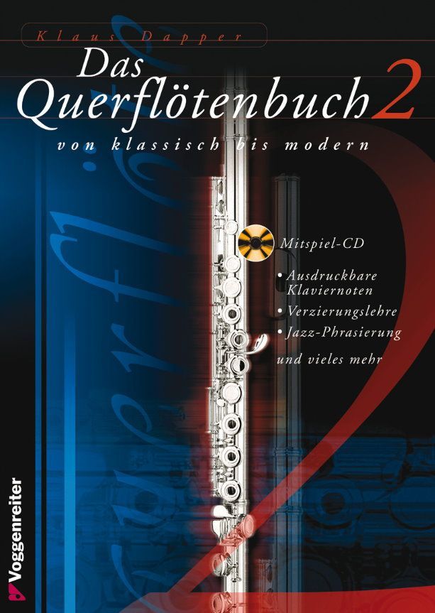 Noten Das Querflötenbuch 2 - Flute von Klaus Dapper incl. CD Voggenreiter Verlag