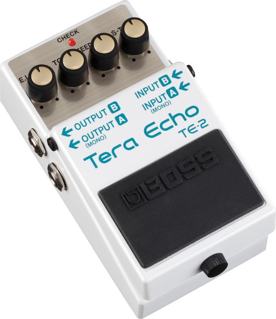 Boss TE-2 Tera Echo, Effektgerät für E-Gitarre, oppulente räumliche Echoeffekte