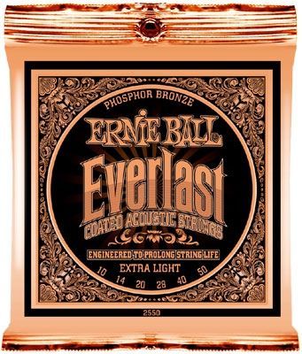 Ernie Ball EB2550 Everlast Coated Akustik Saiten  6 Strings, .010-0.50