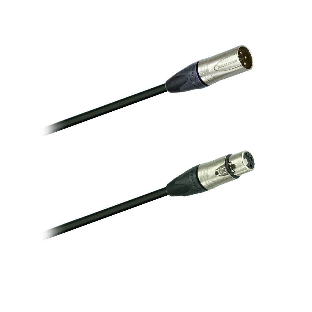 DMX-Kabel Neutrik XLR male/female, 3 pol. 5 Meter, für Lichtsteuerung, schwarz_00035314_