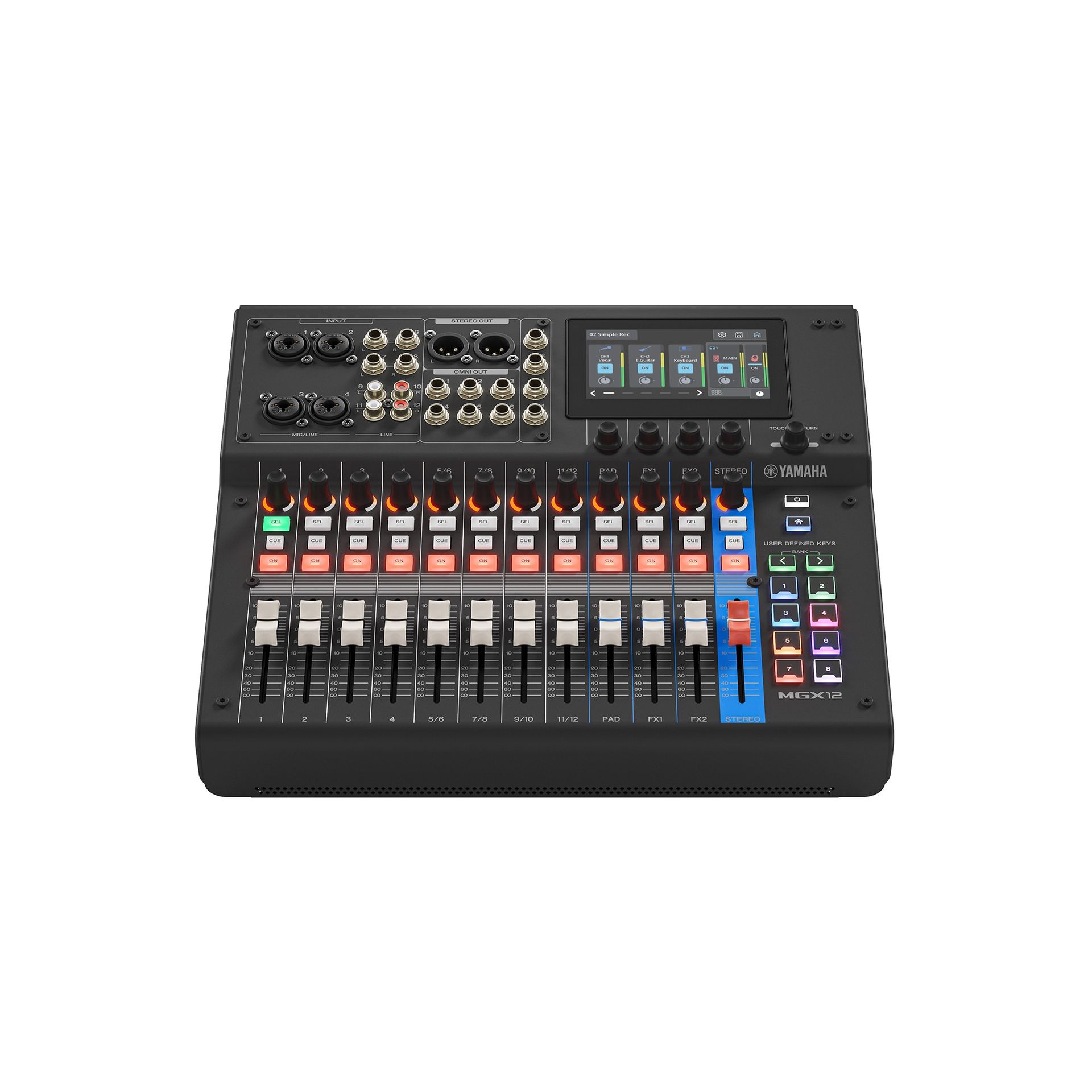 Yamaha MGX12 BK Digitalmixer  Farbe: schwarz  NEUHEIT