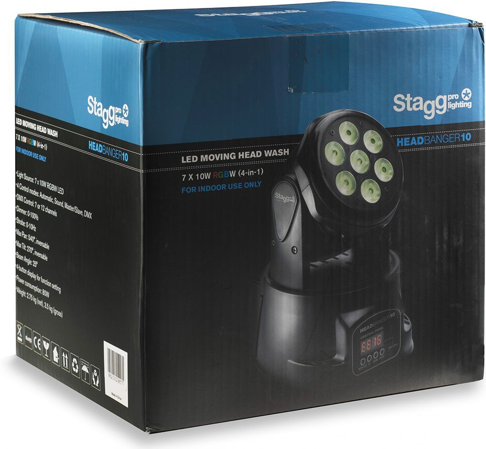 Stagg Headbanger 10 LED Movinghead Wash SLI MHW HB10-0 LED Lichteffekt