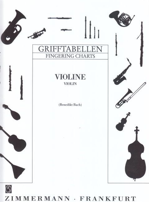 Noten Grifftabelle Violine praktische Grifftabelle Zimmermann ZM 90129