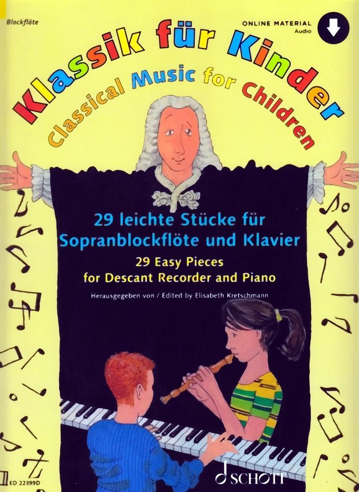 Noten Klassik für Kinder Sopranblockflöte & Klavier Schott ED 22399-D