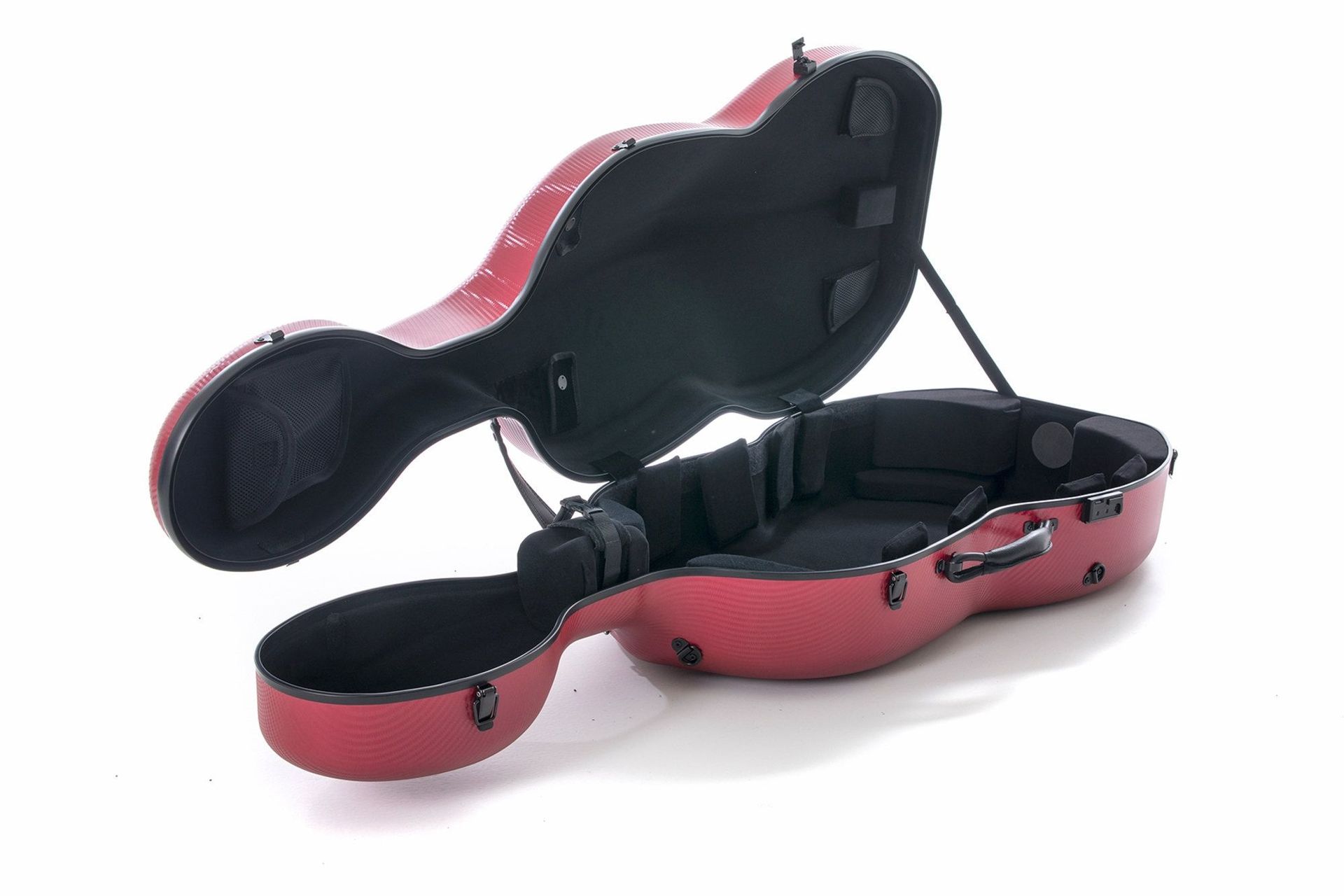 Cello-Etui rot 4/4 Polycarbonat 4,6 kg - abnehmbare Rucksackriemen Cello Case Cello-Etui rot 4/4 Polycarbonat 4,6 kg - abnehmbare Rucksackriemen Cello Case