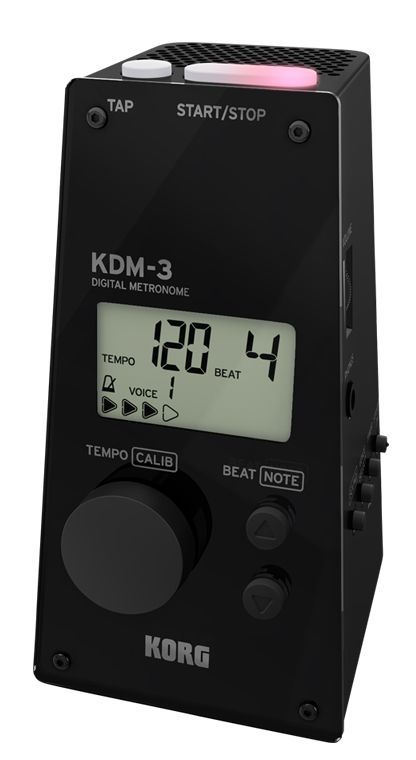 Korg KDM-3BK Digital-Metronom, großer Speaker, Volumenregler, 8 Metronomsounds