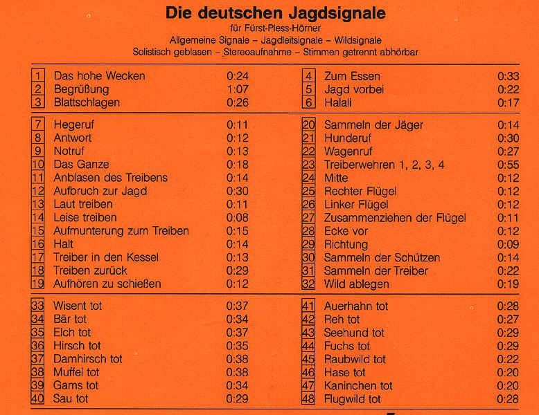 CD Die Deutschen Jagdsignale BLV Verlag ideal zum Buch 7094