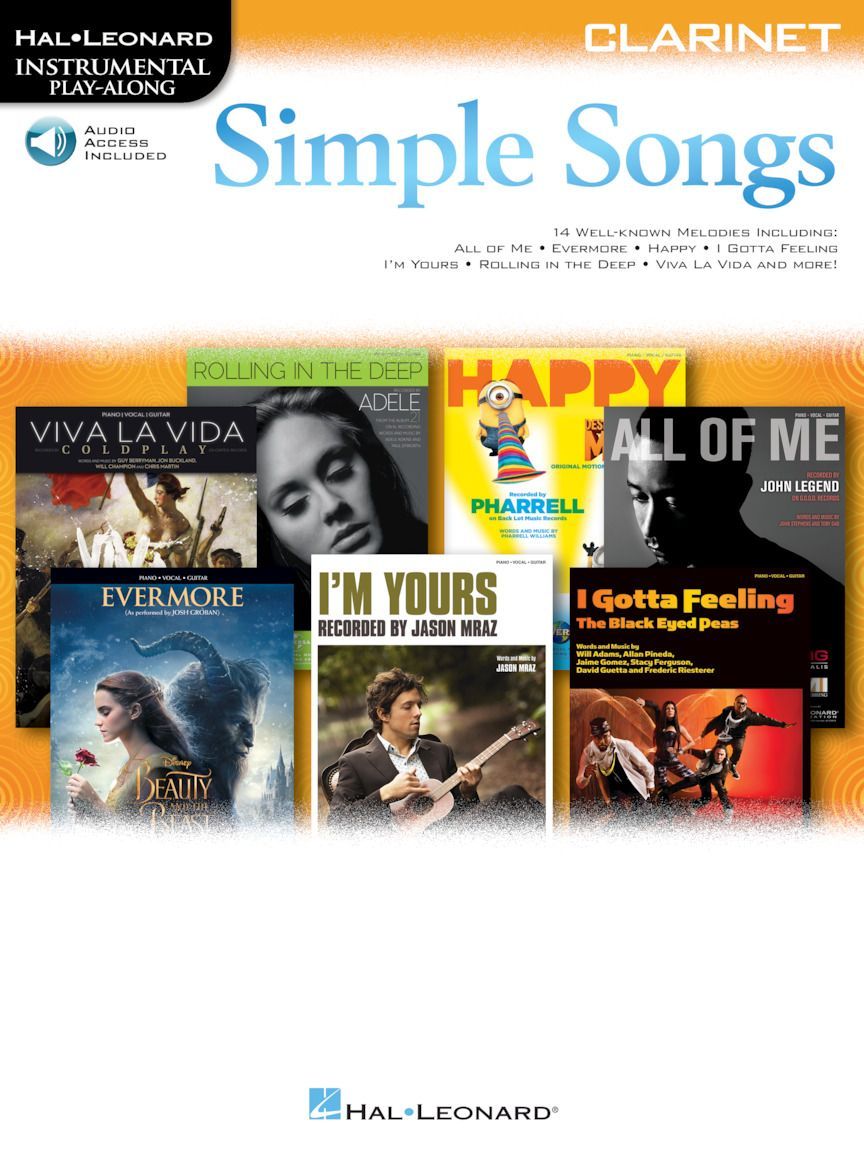 Noten Simple Songs Play-Along for Clarinet HL 249082 incl. Audio-download Code_00052979_