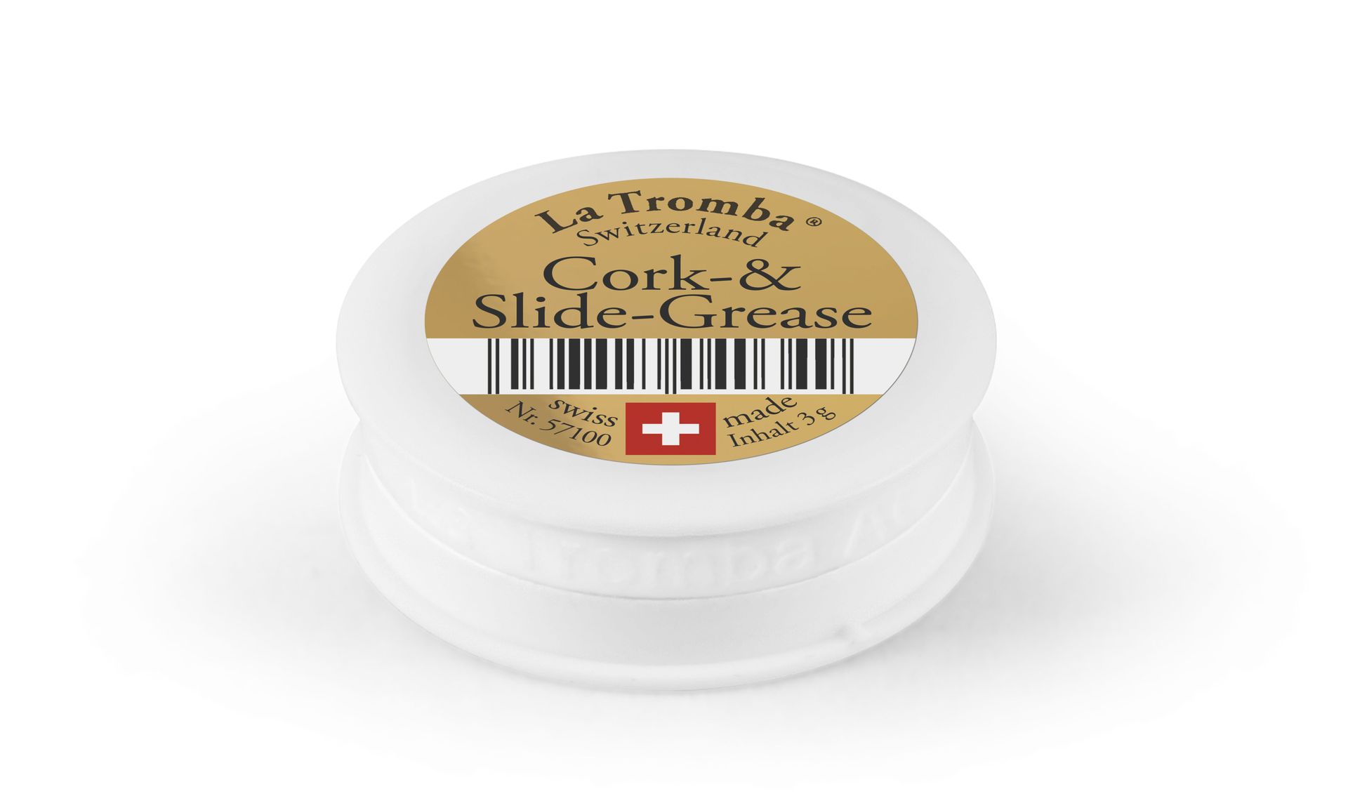 La Tromba F1 Cork-Grease Korkfett z.B. für Klarinette, Blockflöte, 3g Dose_00000503_
