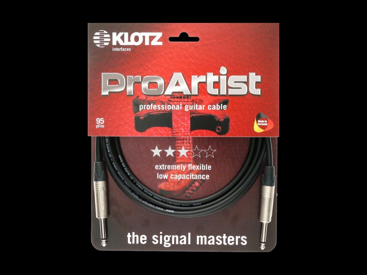 Klotz Gitarrenkabel Pro Artist 3m, 6,3mm Klinke/Klinke PRON030PP