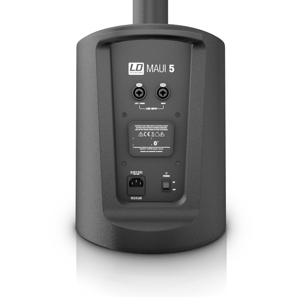 LD Systems Maui 5  Portable PA-System Aktives Säulensystem mit 3-Kanal Mixer _00032476_