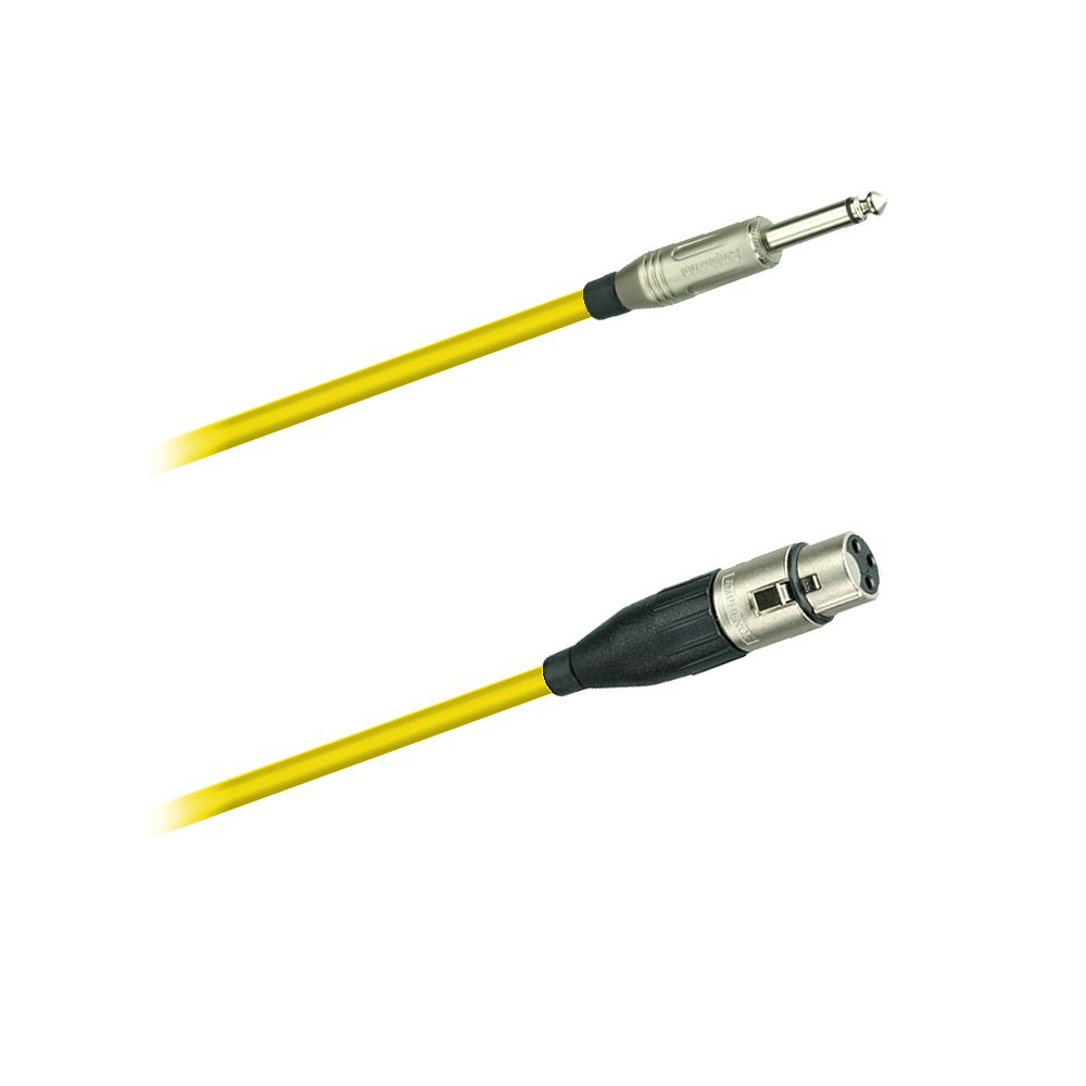 4051344036879 - Mikrofonkabel Amphenol XLR female  63mm Klinkenstecker 10 Meter gelb