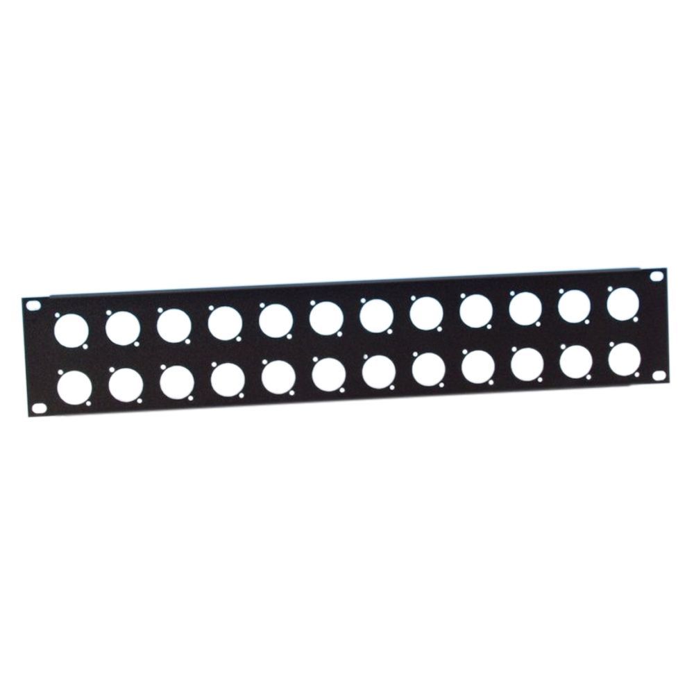 Adam Hall 872214 - 19" U-Rackblende 2 HE, für 24 Buchsen_00002039_