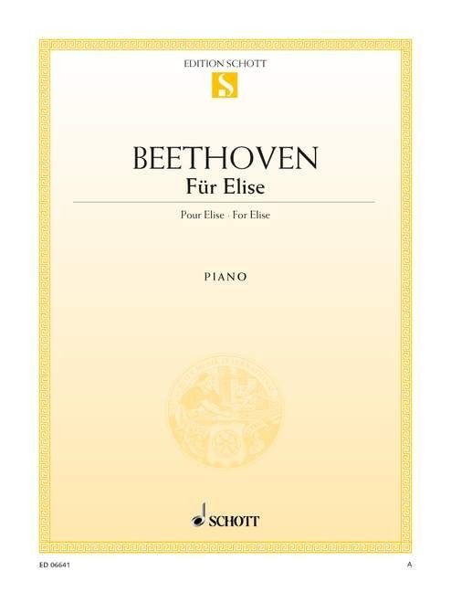 Noten Für Elise Beethoven Einzelausgabe Schott ED 06641 