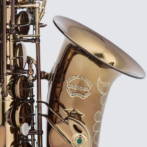 Chateau Altsaxophon, CAS50 C Powerbell Schallstück, dunkler Goldlack, Cognac