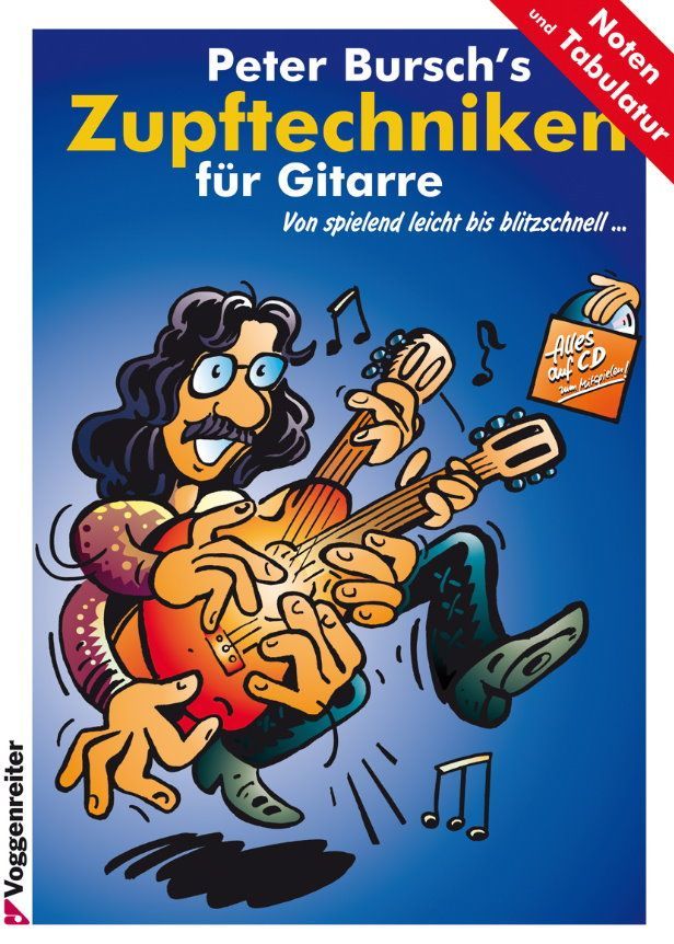 Noten Peter Burschs Zupftechniken für Gitarre incl. CD Voggenreiter 0385-9