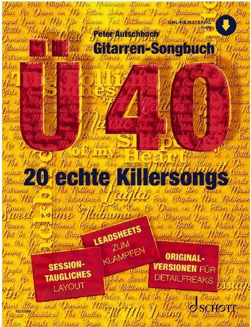 Noten Gitarren-Songbuch Ü40 Band 1 (+Online Audio) für Keyboard, Gitarre, Gesang