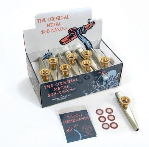 Sub-Kazoo Metall - "Tröte", Messing lackiert, Membrane austauschbar_00051759_