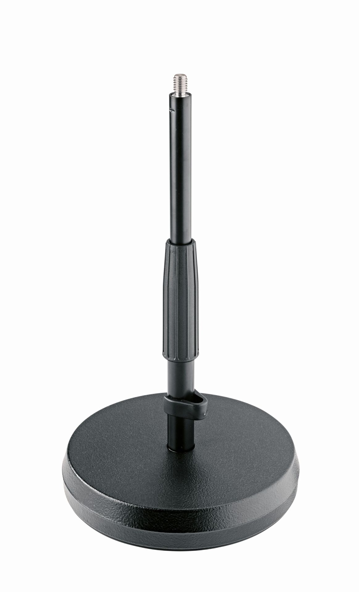 K&M 23325 Tisch-/Bodenmikrofonstativ mit Gussrundsockel, schwarz