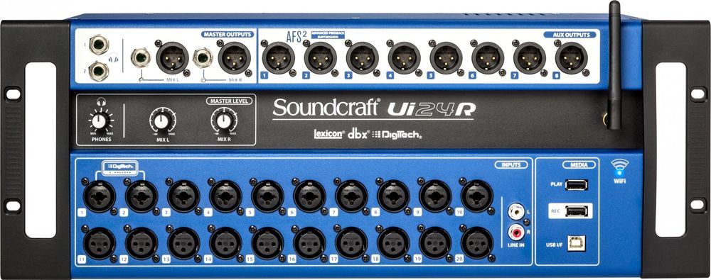 Soundcraft Ui24R  19" Digitalmixer mit Tablet/Smartphone/PC-Steuerung und WiFi 