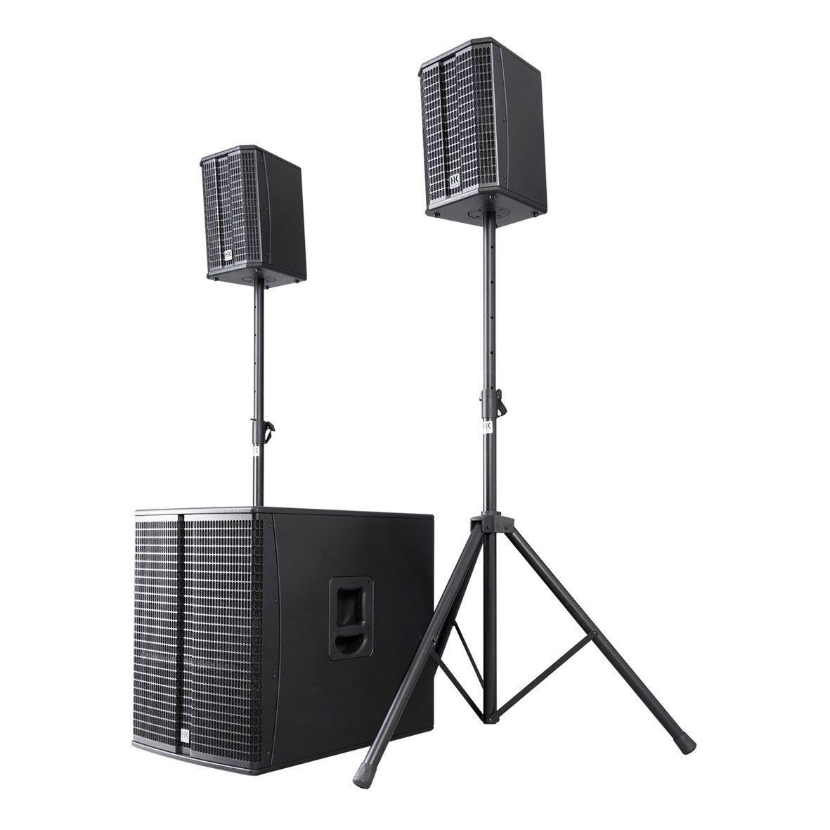 HK Audio LUCAS 2K18 Aktives 2.1 Stereo-PA-System für mobile DJ`s