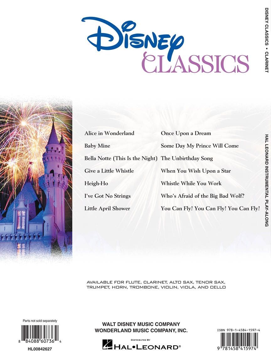 Noten Disney Classics  for clarinet HL 842627 Klarinette incl.Begleit-CD_00052980_