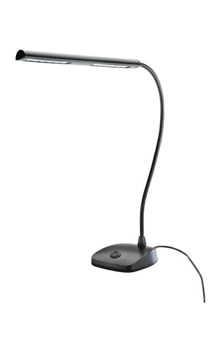 K&M 12296 LED-Pianoleuchte schwarz matt seitlich Klavierleuchte mit 12 Power LED_00031561_