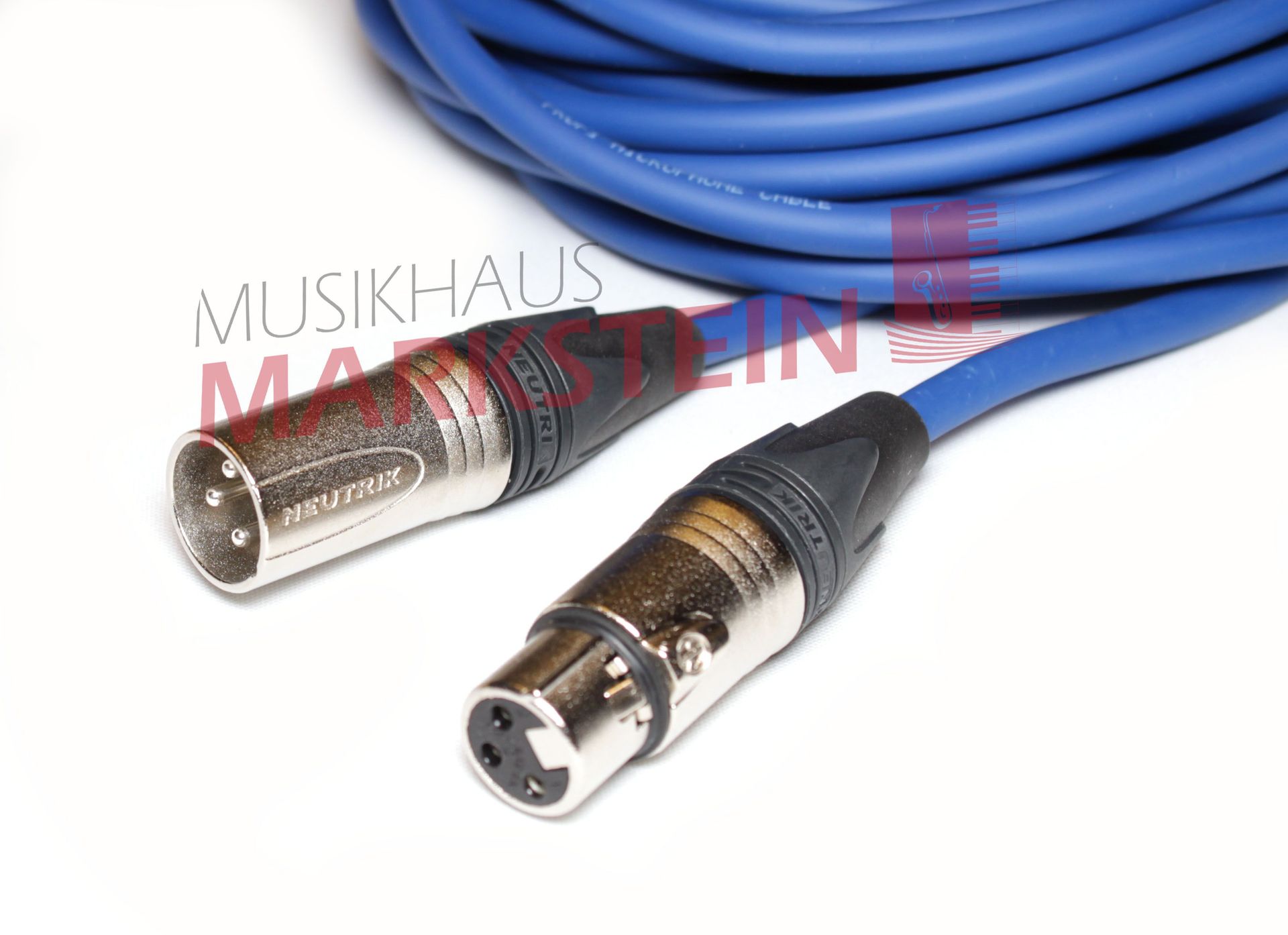 Mikrofonkabel Neutrik XLR male/female, 10 Meter, blau