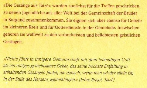 Noten Die Gesänge aus Taize - Neuausgabe Herder Verlag P388462