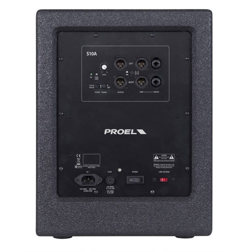 Proel S10A Aktiver Subwoofer 10" mit Hybrid-Bandpass-Konfiguration HBP_00052127_