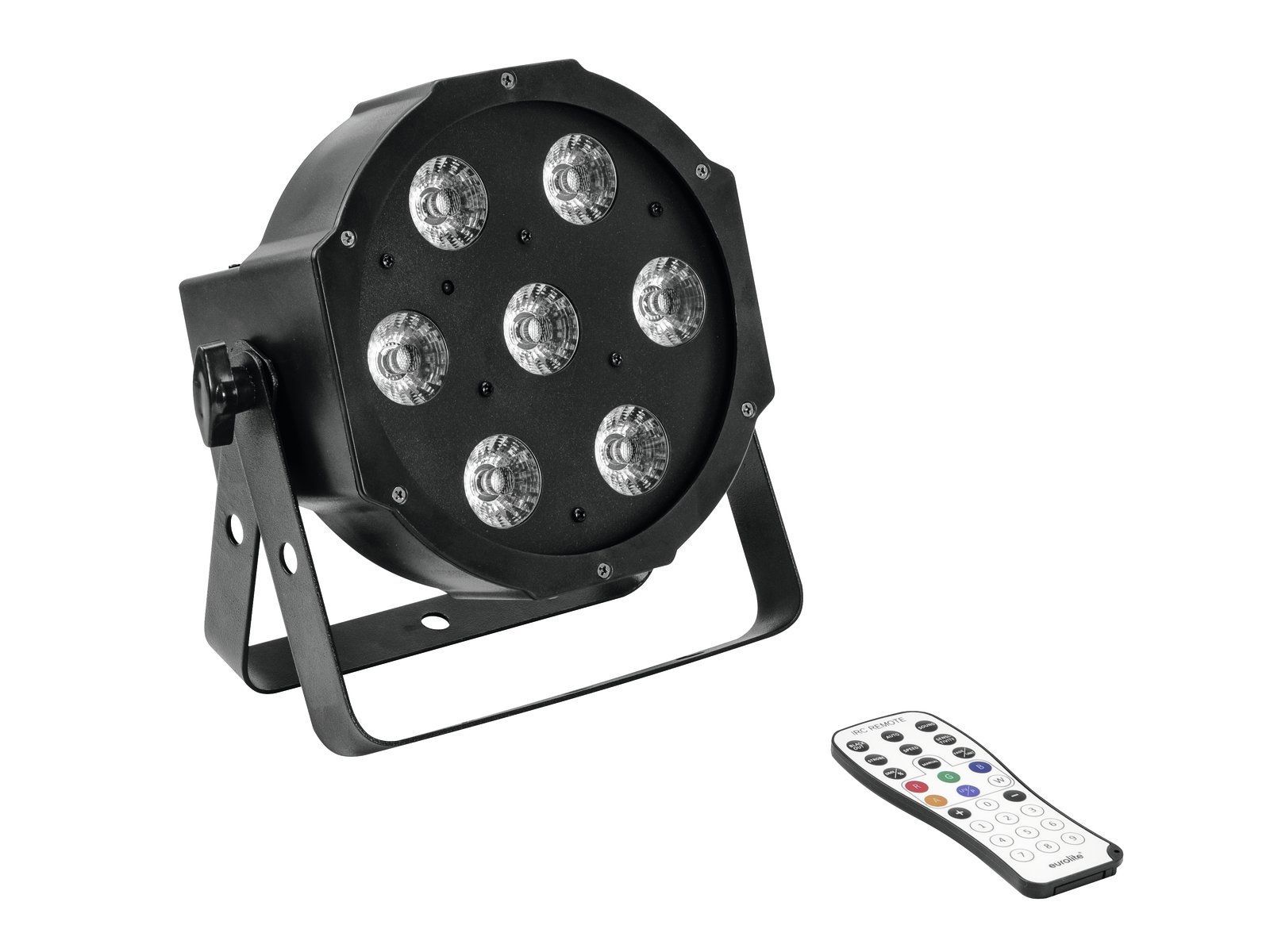 EUROLITE LED SLS-7 HCL Floor flacher LED PAR-Scheinwerfer  mit 7 x 10 W RGBW+UV_00040177_