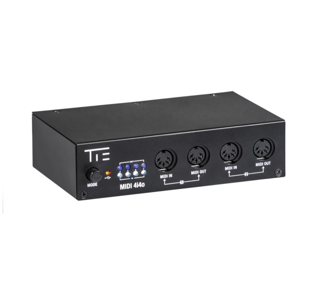 TIE USB-MIDI Interface Midi Midi 4i4o MIDI Adapter, mit Merke-Funktion 