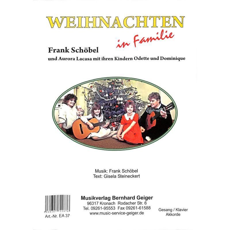 Noten Weihnachten in Familie Geiger NEA 37  Einzelausgabe Frank Schöbel EA