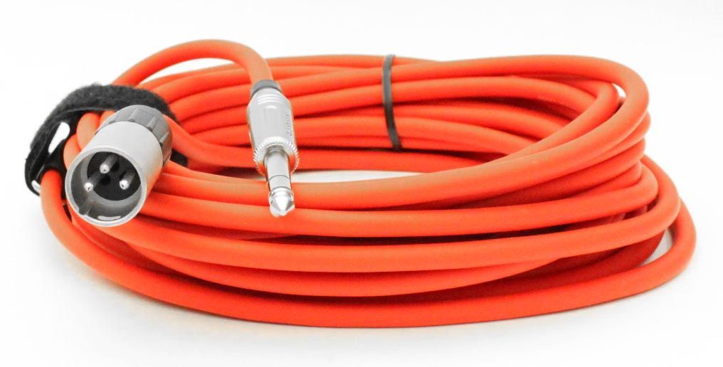 Mikrofonkabel Amphenol XLR male/ 6,3mm StereoKlinkenstecker, 10 Meter, rot 