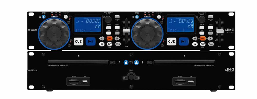 IMG Stage Line CD-230USB DJ-Dual-CD- und MP3-Spieler mit USB2.0-Schnittstelle