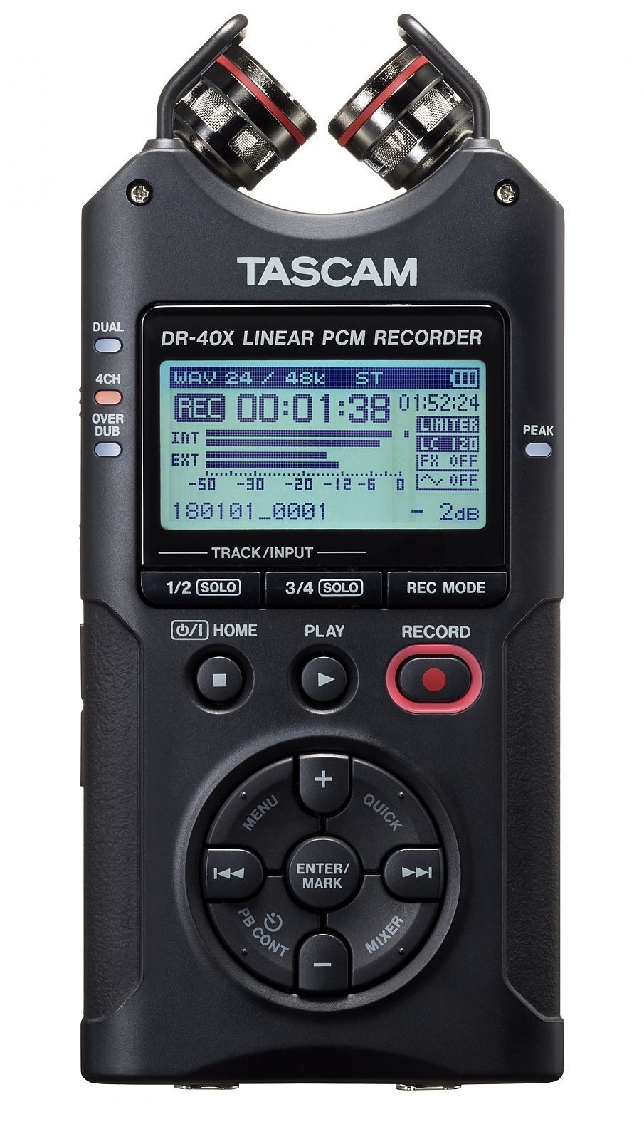 Tascam DR-40X  tragbarer Digitalrecorder und USB-Audiointerface