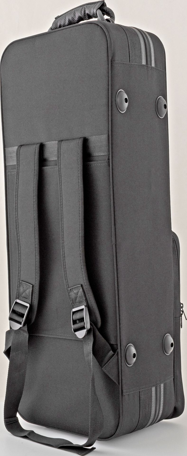 Koffer-Etui Tenorsaxophon "Retro" schwarz Rechteckform mit Rucksackgurten