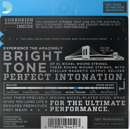 D'Addario EXL158 Saitensatz für Baritone-Tuning  013-062_00050994_