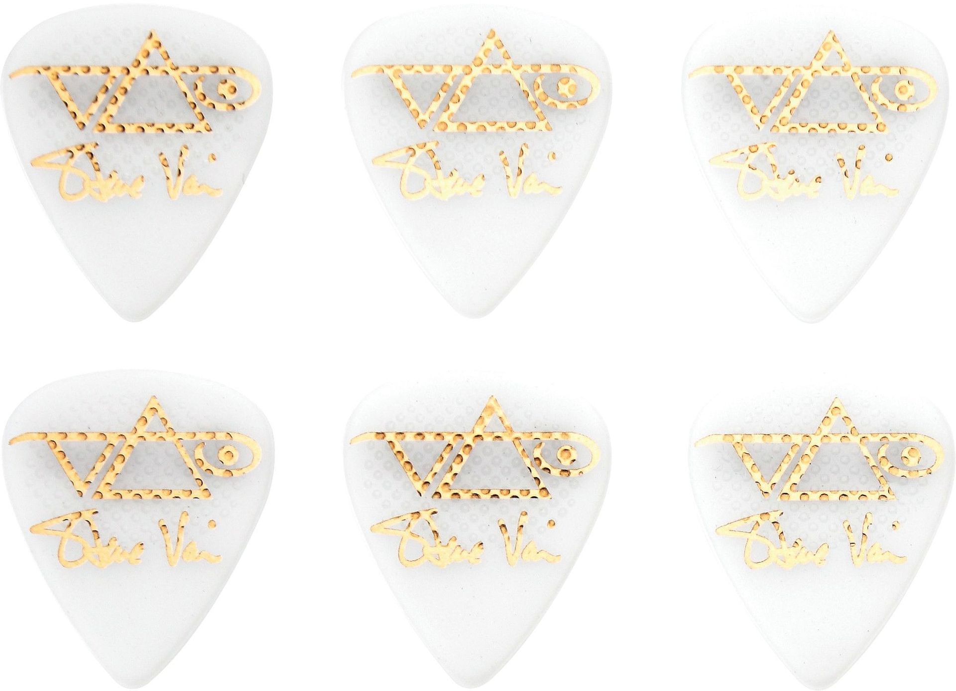 4515110332546 - Steve Vai Guitar-Pick White 6er Pack Polyacetal-Rubber Picks Heavy 1mm