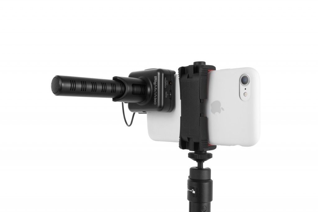 IK Multimedia iRig Mic Video Bundle Kameramikrofon + Halterung für Smartphone