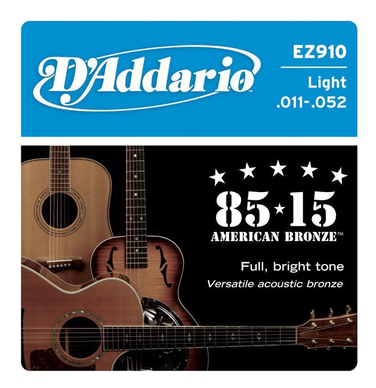 D'Addario EZ910 11-52 Akustik Saiten, 6 Strings,.011-.052